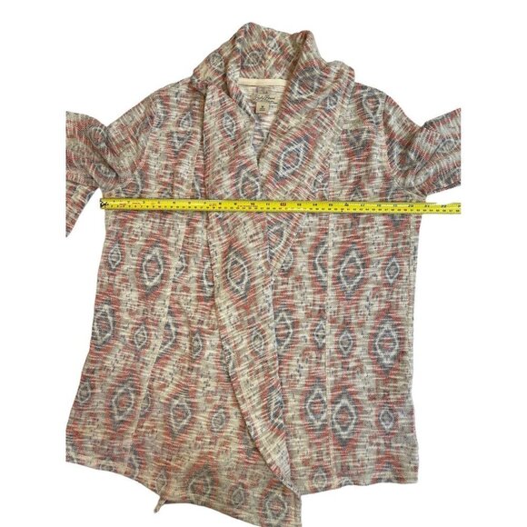 LUCKY BRAND Open Jacket Sweater Cardigan Medium Multicolor Southwestern Boho EUC - Picture 10 of 15